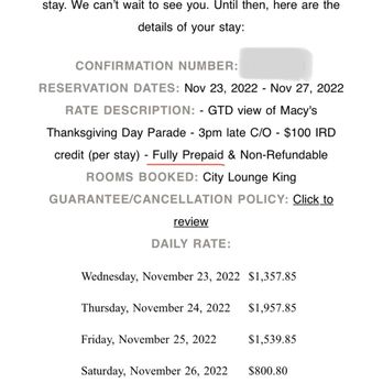 1 Hotel Central Park - Our invoice showing that our room was fully prepaid & appearing to show that the destination fee had already been paid - Hotels Near Me - New York, New York 1 Hotel Central Park - Our invoice showing that our room was fully prepaid & appearing to show that the destination fee had already been paid - Hotels Near Me - New York, New York