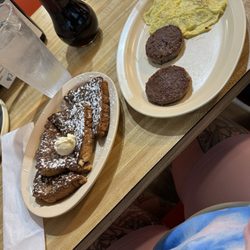Terry's Shell Knob Cafe - French toast, sausage, and eggs