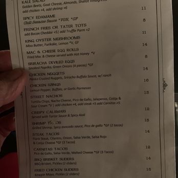 Alchemist Bar & Lounge - Bar bites menu - Lounges Near Me - San Francisco, California
