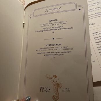Pisces - Mocktail options - Mediterranean Near Me - Las Vegas, Nevada