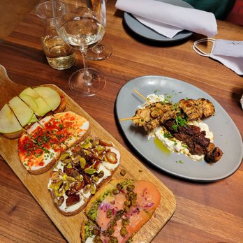 Postino South Tempe - Bruschetta and some skewers. - Wine Bars Near Me - Tempe, Arizona Postino South Tempe - Bruschetta and some skewers. - Wine Bars Near Me - Tempe, Arizona