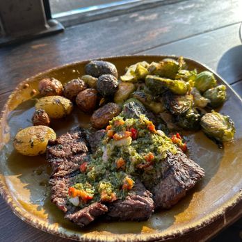 Urban Plates - Chimichurri Grass Fed Steak - New American Near Me - Irvine, California Urban Plates - Chimichurri Grass Fed Steak - New American Near Me - Irvine, California