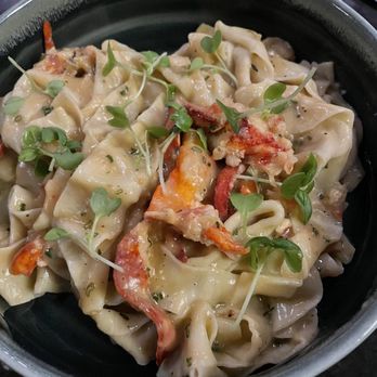 Tides - LOBSTER TAGLIATELLE creamed lobster sauce, butter poached lobster, chive - Seafood Near Me - Danville, California Tides - LOBSTER TAGLIATELLE creamed lobster sauce, butter poached lobster, chive - Seafood Near Me - Danville, California