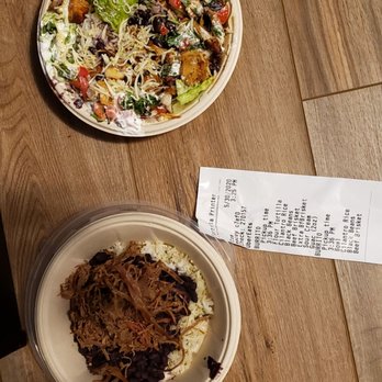 QDOBA Mexican Eats - The receipt isnt correct, I ordered a salad and a burrito, i got a burrito and the nasty old food in that bowl delivered. - Mexican Near Me - Lake Stevens, Washington