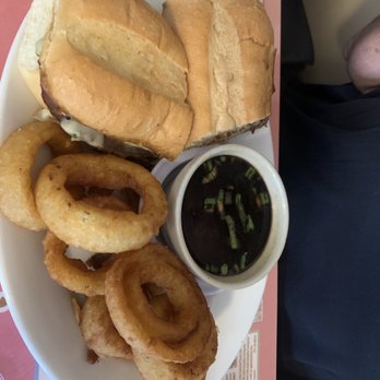 Marcia's Silver Spoon Cafe - French Dip with cheese and onions - Breakfast & Brunch Near Me - Tacoma, Washington