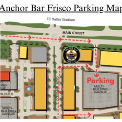 Anchor Bar Frisco - Shows where to park while visiting Anchor Bar in Frisco, TX