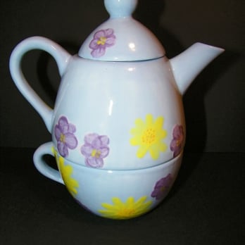 Unpluggits Paint & Play - ceramic teapot and cup set that I painted for a gift - Venues & Event Spaces Near Me - Edmond, Oklahoma Unpluggits Paint & Play - ceramic teapot and cup set that I painted for a gift - Venues & Event Spaces Near Me - Edmond, Oklahoma