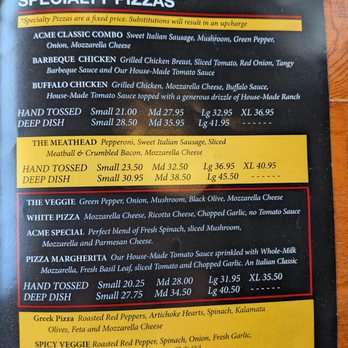 Acme Pizza Company - Pizza Near Me - Holly Springs, North Carolina