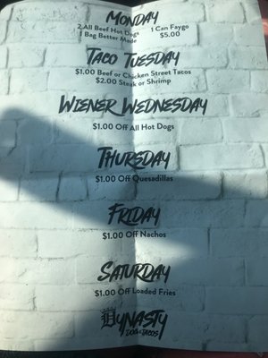Menu photo 2 Dynasty Dogs And Tacos Taylor, MI