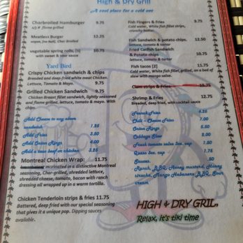 High & Dry Grill - Menu - Tiki Bars Near Me - Dunedin, Florida