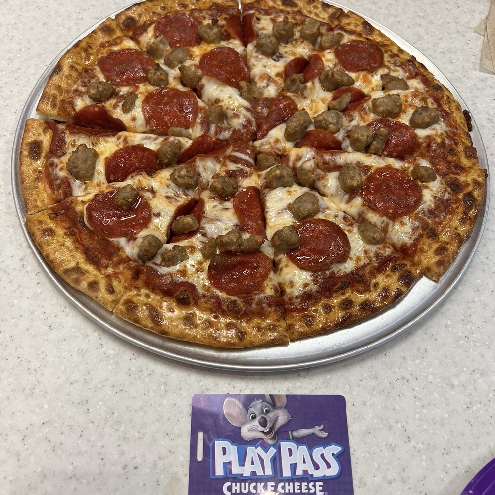 Chuck E. Cheese - Medium 2 topping pizza. - Arcades Near Me - Riverdale, Utah