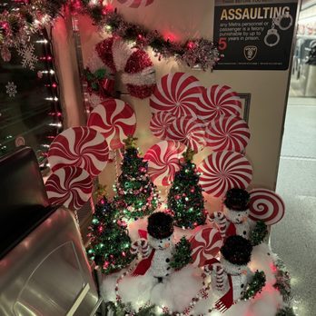 Millennium Station - Peppermint Car on the Holiday Train - Train Stations Near Me - Chicago, Illinois