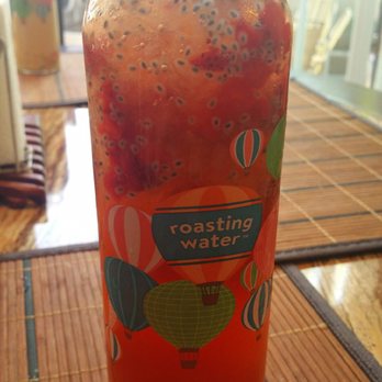 Roasting Water - Strawberry kiss w/ basil seeds & lychee jelly.  Love it! - Coffee & Tea Near Me - Westminster, California