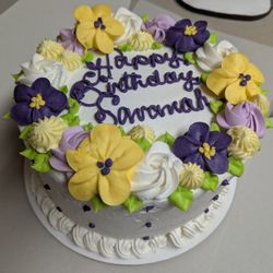 Marble cake, with Almond Bavarian Custard filling, and buttercream frosting. 2026