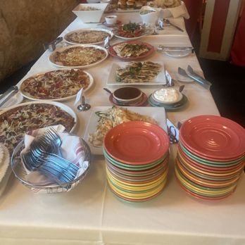 Chez Zee American Bistro - Food laid out. Prior to group arrival. No warmers. - Desserts Near Me - Austin, Texas