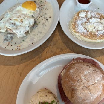 Southport Grocery & Cafe - Brisket and gravy  Cupcake pancake  Bodega breakfast sandwich - Grocery Near Me - Chicago, Illinois
