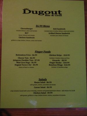 Menu photo 4 The Dugout Pasco, WA