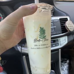 Lychee milk tea with Lychee Jelly Lychee milk tea with Lychee Jelly