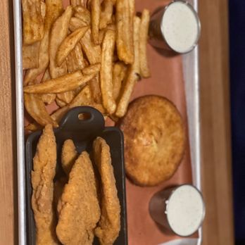 Smoke 'n Fire - Chicken tenders and fries with corn casserole - Barbeque Near Me - Battle Creek, Michigan Smoke 'n Fire - Chicken tenders and fries with corn casserole - Barbeque Near Me - Battle Creek, Michigan