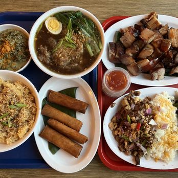 Chick'n Rotonda - Lechon Pork Belly (1 slab 3 sides) - KALE LA-ING, ADOBO FRIED RICE, pork LUMPIA; Beef Pares Mami; Sisig Pork Ricebox - Filipino Near Me - Middle Village, New York
