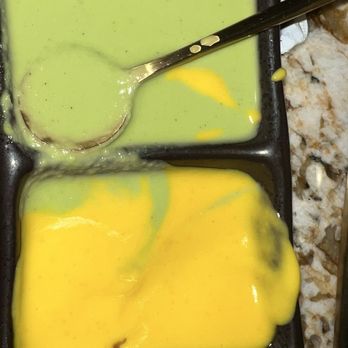 Brasas Peru Bistro Bar - Spicy Green and Yellow Sauce (the yellow was my favorite) - Peruvian Near Me - Huntington, New York Brasas Peru Bistro Bar - Spicy Green and Yellow Sauce (the yellow was my favorite) - Peruvian Near Me - Huntington, New York