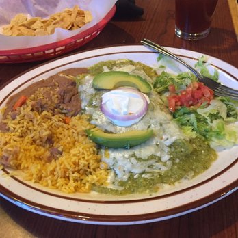 Los Cucos Mexican Cafe - Chicken Verde Enchiladas - Mexican Near Me - Sandy, Utah