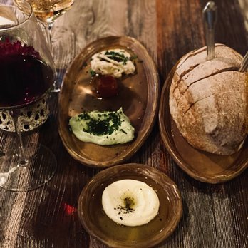 Esther's Kitchen - 3 Choices of the Bread with Things Anchovy Butter Burrata Nduja - Italian Near Me - Las Vegas, Nevada