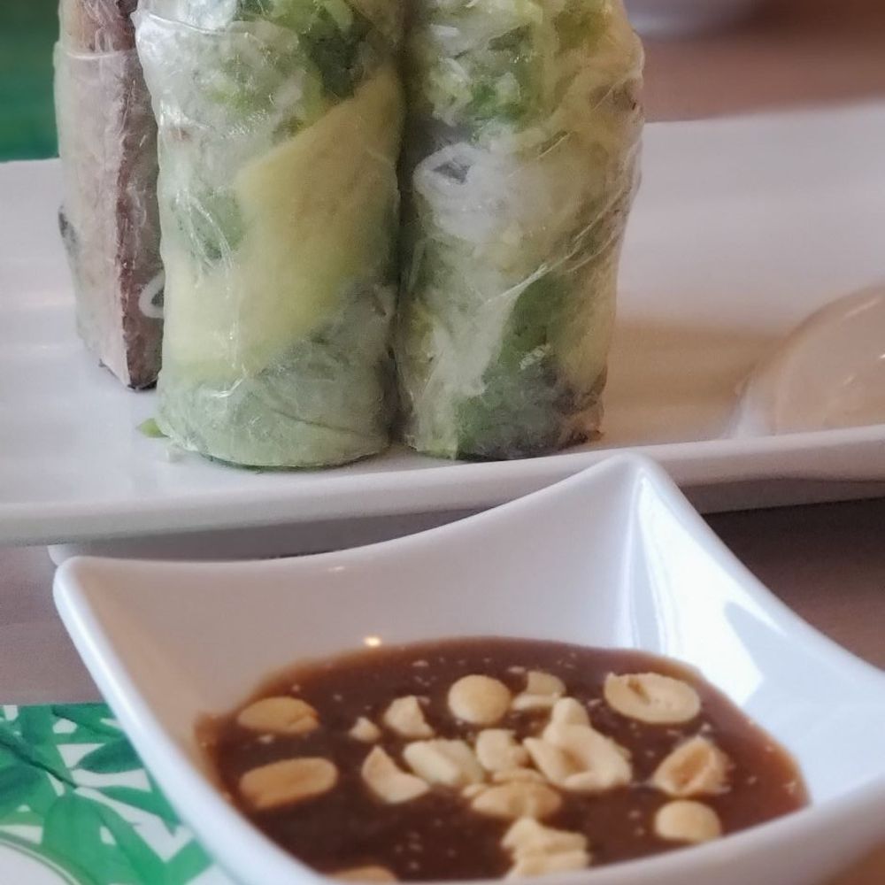 Saigon Cafe Millburn - Rice avocado rolls with peanut sauce - Vietnamese Near Me - Millburn, New Jersey Saigon Cafe Millburn - Rice avocado rolls with peanut sauce - Vietnamese Near Me - Millburn, New Jersey