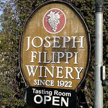Joseph Filippi Winery - Sign at entrance can be seen from street - Wineries Near Me - Rancho Cucamonga, California Joseph Filippi Winery - Sign at entrance can be seen from street - Wineries Near Me - Rancho Cucamonga, California