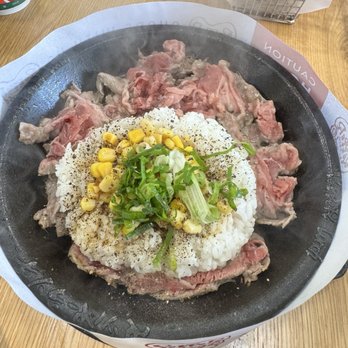 Pepper Lunch - Jumbo Beef Pepper Rice (as served) - Teppanyaki Near Me - Honolulu, Hawaii Pepper Lunch - Jumbo Beef Pepper Rice (as served) - Teppanyaki Near Me - Honolulu, Hawaii