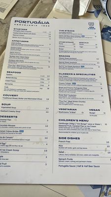Menu photo 1 Portugalia Cervejaria Lisbon, 11 Menu photo 1 Portugalia Cervejaria Lisbon, 11