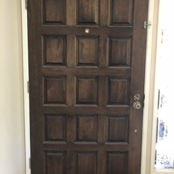 Marcelino Art - Before - note lock bar holes disappear in the after! - Painters Near Me