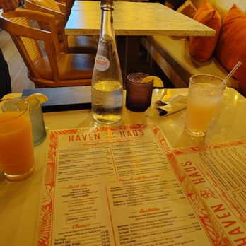 Haven Haus Cafe - Orange juice water pink lemonade and the menus - Breakfast & Brunch Near Me - La Verne, California Haven Haus Cafe - Orange juice water pink lemonade and the menus - Breakfast & Brunch Near Me - La Verne, California