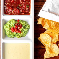 Green Lemon - Trio Dip: Queso, Guac & Salsa. The 3 best friends that anyone could have.