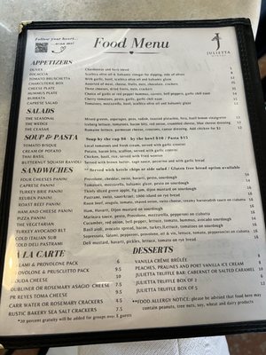 Menu photo 5 Julietta Winery Clarksburg, CA