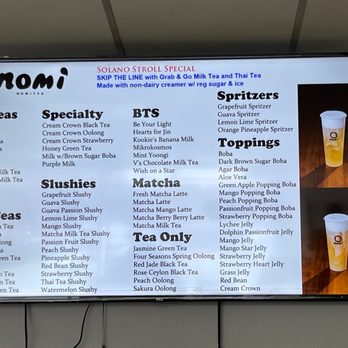 Nomi Tea - Menu - Bubble Tea Near Me - Albany, California Nomi Tea - Menu - Bubble Tea Near Me - Albany, California