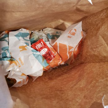 Taco Bell - One sauce with my order for two. - Fast Food Near Me - San Diego, California Taco Bell - One sauce with my order for two. - Fast Food Near Me - San Diego, California