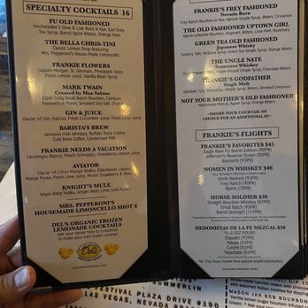 Frankie’s Uptown - Cocktail menu - American Near Me - Las Vegas, Nevada Frankie’s Uptown - Cocktail menu - American Near Me - Las Vegas, Nevada