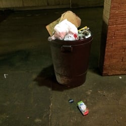 Kwik Stop & Kar Wash - Trash bin. At least it's not tipped over.