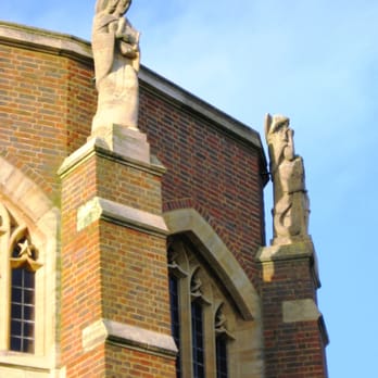 Guildford Cathedral - Statues around the top of the Lady Chapel exterior - Churches Near Me - Guildford, SRY