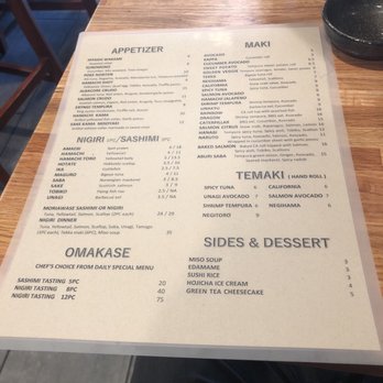 Daigo - Menu - Sushi Bars Near Me - Palo Alto, California