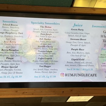 Rum Jungle - chill menu - Juice Bars & Smoothies Near Me - San Diego, California Rum Jungle - chill menu - Juice Bars & Smoothies Near Me - San Diego, California