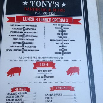 Tony's BBQ and More - menu - Food Trucks Near Me - Fort Valley, Georgia Tony's BBQ and More - menu - Food Trucks Near Me - Fort Valley, Georgia