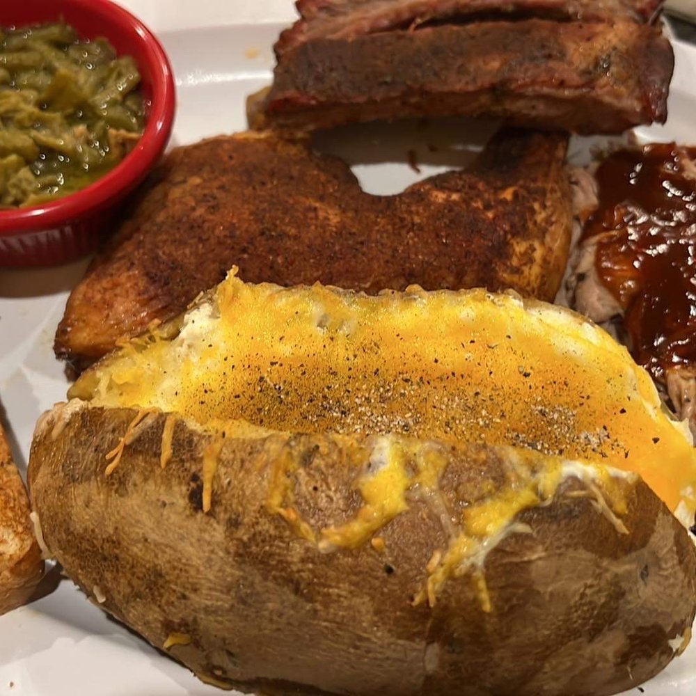Magnolia Smokehouse Grill - The 3 meat platter. Absolutely FABULOUS!! - Barbeque Near Me - Grenada, Mississippi Magnolia Smokehouse Grill - The 3 meat platter. Absolutely FABULOUS!! - Barbeque Near Me - Grenada, Mississippi