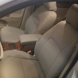 New seat covers and a new steering wheel cover too! New seat covers and a new steering wheel cover too!
