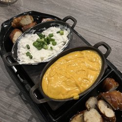 Black Rock Bar & Grill - Black Rock Dueling Pretzel and Cheese Fondue... so good and free if you join their VIP club online...