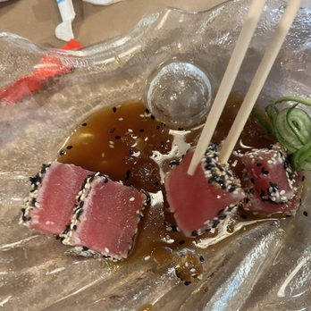 Square Grouper Bar & Grill - Tuna appetizer (minus a few already eaten :) - Seafood Near Me - Cudjoe Key, Florida Square Grouper Bar & Grill - Tuna appetizer (minus a few already eaten :) - Seafood Near Me - Cudjoe Key, Florida