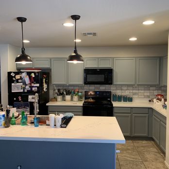 APS Painting - Cabinets and island paintef - Painters Near Me