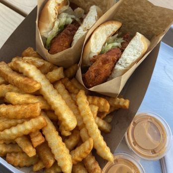 Main Chick Hot Chicken - Chicken Combo 3 (2 Sandwich, Side of Fries) - Chicken Shop Near Me - Northridge, California Main Chick Hot Chicken - Chicken Combo 3 (2 Sandwich, Side of Fries) - Chicken Shop Near Me - Northridge, California