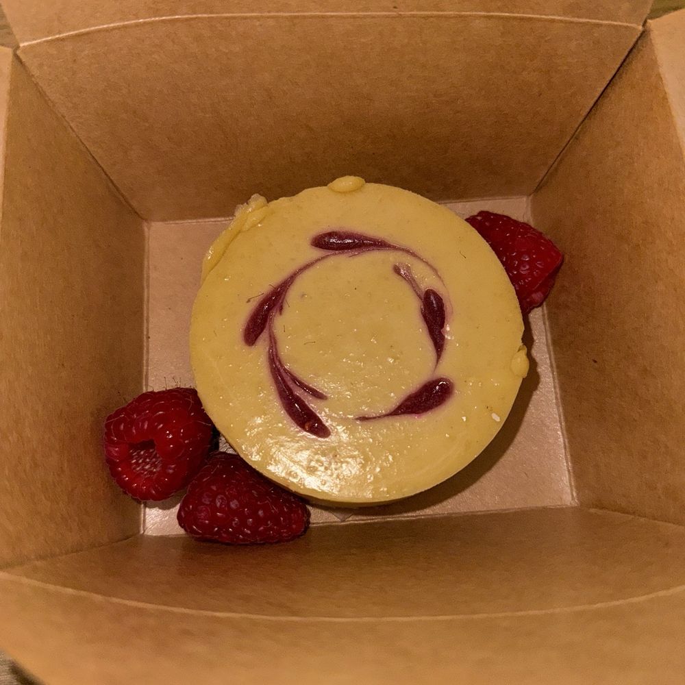 Sinners & Saints Desserts - Gluten Free VEGAN Passion Fruit 'Cheesecake' - Bakeries Near Me - Venice, California Sinners & Saints Desserts - Gluten Free VEGAN Passion Fruit 'Cheesecake' - Bakeries Near Me - Venice, California
